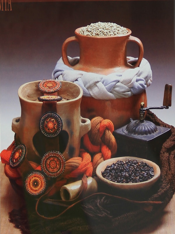 chicchi di caffè fresco e tostato